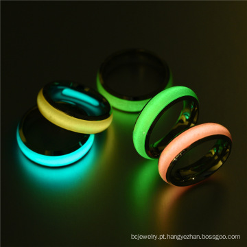 Shangjie Oem Anillo Halloween 2021 luminoso anel de anel de aço de aço masculino Anel de aço inoxidável